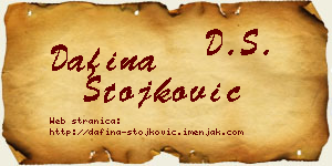 Dafina Stojković vizit kartica